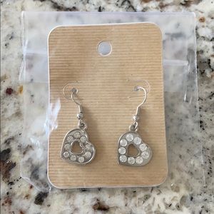 heart gem earrings
